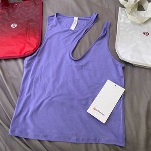 Lululemon shoulder cut-out yoga tank several sizes NWT!